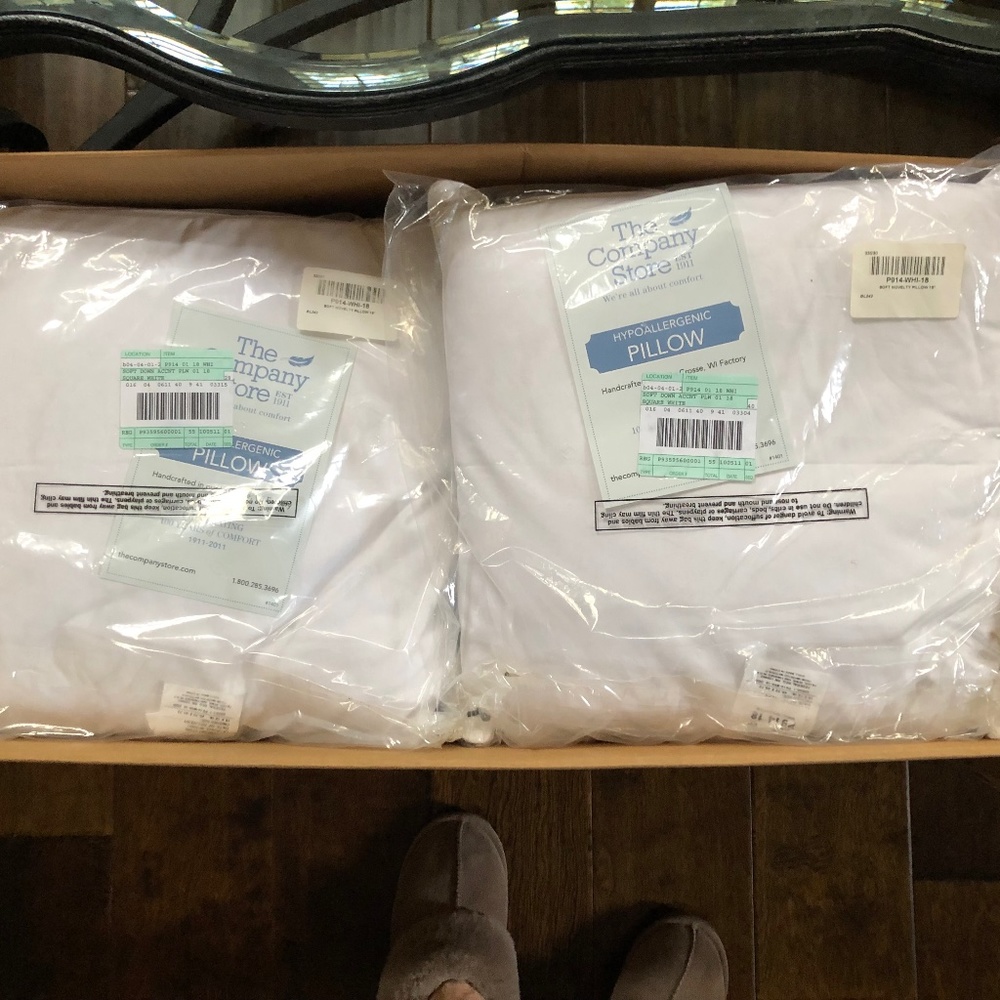 Pillow Inserts, Down, The company Store, New!! 7 - inserts 18" x 18"